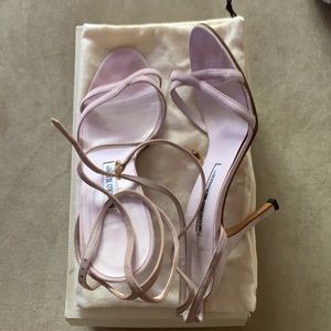 Manolo Blahnik Mona Suede Lilac Velukid Stilettos
